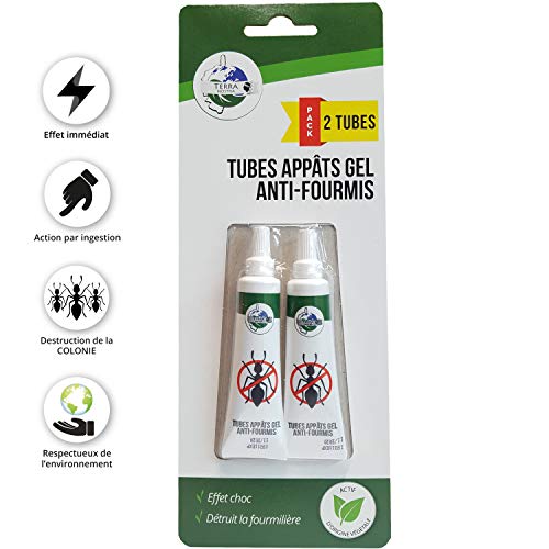 TERRA NOSTRA Tubes appâts Gel 2x15g Anti-Fourmis, Vert