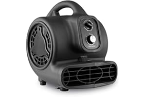 XPower Mighty Centrifugal Air Mover, Carpet Dryer, Floor Fan, Blower, Stackable, Daisy Chain, for Water Damage Restoration, Janitorial, Plumbing, Home Use (Schwarz, P-250DT 700CFM)