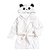 Produktbild Yumimi88 Baby Badetuch mit Kapuze Jungen Mädchen Robe Cartoon Panda Handtuch Duschtuch Kleid Kinder Kapuzenhandtuch Kleidung (0-24 Monat, Weiß)