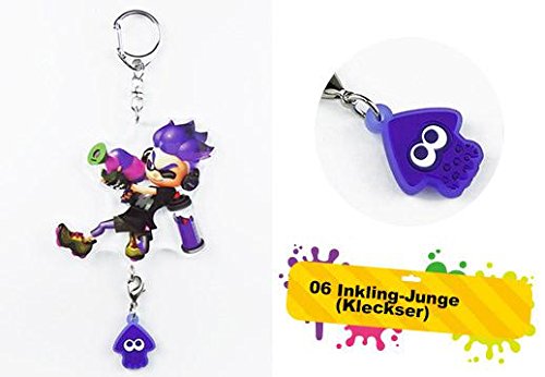 Preisvergleich Produktbild Splatoon 2 Acryl Schlüsselanhänger: 06 Inkling-Junge [Kleckser] mit Inkling-Tintenfisch