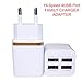 1 Unit of Multi USB Charging 4 Port With HI-SPEED Capacity Smart Wall Adaptor ( 2.1 A x1/ 1.0Ax3) for Apple / Android / windows series Mobile phones, Tablets, MP3 Players-MM-CH-038-Pearly White RS.239.00