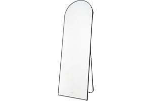 Flamingueo Duże lustro ścienne - lustro stojące, duże czarne lustro, lustro łukowe, dekoracja domu, lustro do sypialni, lustro do salonu, dekoracja sypialni