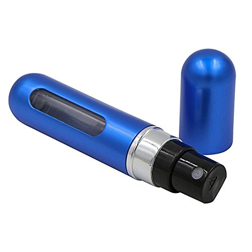 4 Stück Parfümzerstäuber Zerstäuber, Parfümzerstäuber Sprühflasche, CIDBEST® Reisen Portable Mini nachfüllbar Parfüm Zerstäuber, Beauty Zerstäuber ,Fashion Travel Perfume Spray Bottles , Leer Sprühflasche 5ml, Leicht nachfuellbar (Blau Gold Rot Pink) - 3