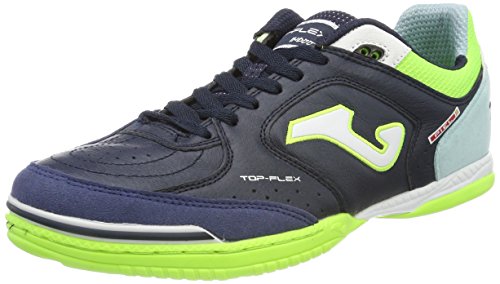 Joma TOP FLEX 716 Indoor - Scarpe Calcetto Uomo - Men's Futsal Shoes - TOPW.716.IN (42.5, navy-turquoise)