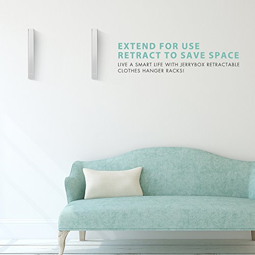 Jerrybox Klappbarer Kleiderhaken Garderobenhaken Wand-Kleiderständer Kleiderlüfter Wandgarderobe, Platzsparend, Praktisches Set, Geeignet für Wohnzimmer, Bad, Schlafzimmer, Büro, Silber - 2