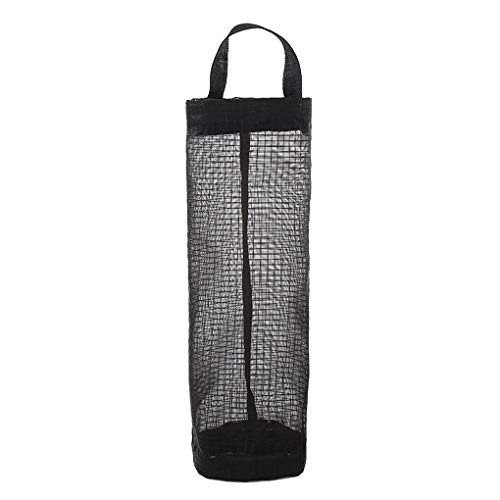 Preisvergleich Produktbild babysbreath17 Tragetaschenhalter Wandhalterung hängender Speicher-Dispenser Plastiktasche Home Küche Ineinander greifen-Organisator Schwarz 39.5 * 11.5cm