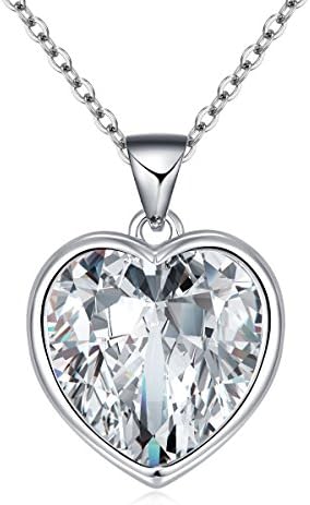 Locket Can Open for Photo Heart Love Necklaces for Women 18 inch Titanium Chain Free Gift Box