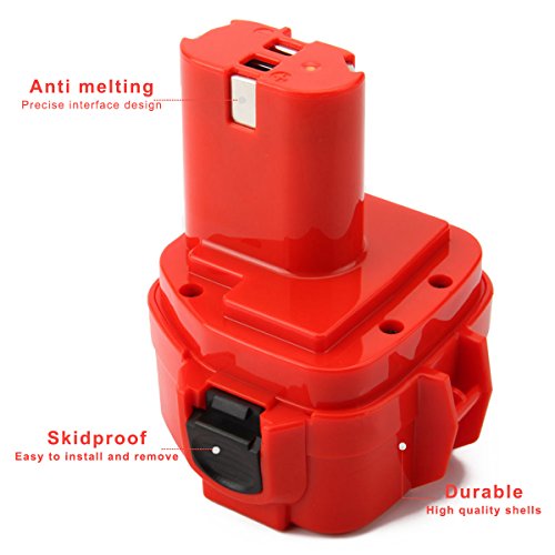 Creabest 12V 3,0Ah Ni-MH Ersatz-Akku für Makita 1220 1222 1233 PA12 1200 1234 1235 1235B 1235F 1235A 192696-2 192698-8 192598-2 192681-5 192698-A 193138-9 193157-5 - 3