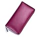 Price comparison product image Women Leather Wallet, 36 Card Slots RFID Blocking Long Zipper Purse Genuine Leather Card Wallet Ladies Large Capacity Credit Card Holder Stylish (Purple)