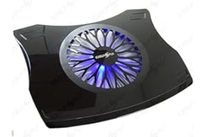 ENERGMIX Notebook / Laptop Cooler for 15"-19" with XXL 8" (20cm) Fan and LED illumination