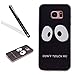 Produktbild Galaxy S6 Edge Hülle,Handyülle für Samsung Galaxy S6 Edge Silikon Hülle Kratzfeste Scratch-Resistant,Leeook Hülle TPU Case Schutzhülle Silikon Crystal Kirstall Case Funny Cute Schwarz Panda DON'T TOUCH ME Malerei Muster Weichem Silikon Schutzhülle Handy Gürtel Tasche Schutzhülle Hülle Case Cover Abdeckung Etui TPU Bumper Schale für Samsung Galaxy S6 Edge + 1 x Schwarz Eingabestift-Black Panda