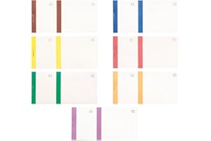 Exacompta - Réf. 96399E - Carton de 50 blocs vendeurs 100 feuillets numérotés de 1 à 100 - 2 coupons 1 détachable - Pour kermesse, loterie, tombola - Format 6,6 x 13,5 cm - bande couleur - Assorties