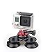Price comparison product image MegaGear Car Suction Cup Camera Mount Three Vacuum Base for GoPro, GoPro HD, GoPro Hero3+, HERO4, HERO 5 Black, HERO 6 Black, Sj4000