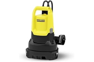 Kärcher Elettropompa a Immersione SP 16.000 Dual ad Aspirazione Piatta, Portata 16.000 l/h, Profondità di Immersione max. 7 m, Per Acque Scure Con Particelle Fino a 20 mm, Altezza Acqua Residua 1 mm