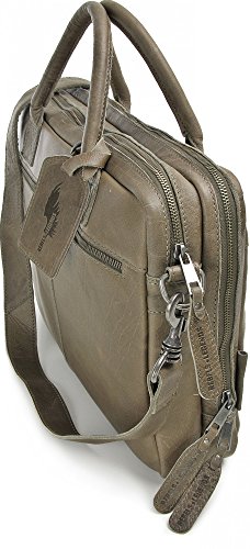 REBELS & LEGENDS, Leder Unisex Aktentaschen, Umhängetaschen, Henkeltaschen, 38,5 x 28 x 9,5 cm (B x H x T) - 4