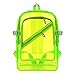 Produktbild Mode Hologramm Transparent Rucksack Wasserdicht PVC Klar Kunststoff Täglich Rucksack Mini Teenager Mädchen Notebook Schultasche Fluorescent Green