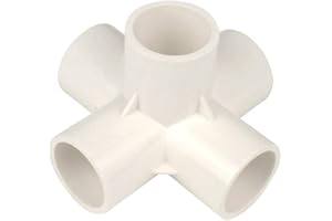 GARDENINGWILL 10Pcs 5 Way Inner Diameter 32mm PVC Fitting Build Heavy Duty Greenhouse Frame Furniture Connectors