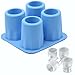 Produktbild Neuheit Cup Form Silikon Schnapsglas Freeze Schimmel Schimmel Pan Maker schießen Eiswürfelbereiter für Party blau