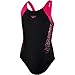 Speedo Mädchen Boom Splice Muscleback Boom Splice Muscleback Boom Splice Muscleback, Black/Electric Pink, Gr. 152 (Herstellergröße: 12 Jahre)