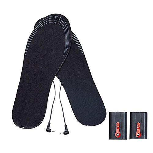 Shoe Heating Sole Deluxe Heatable Thermal With Remote Control For Feet, USB Rechargeable Heated Shoes Boot Insoles Foot Warmer Cut-to-Fit Multiple Sizes for Women Men Winter Hunting Fishing Hiking