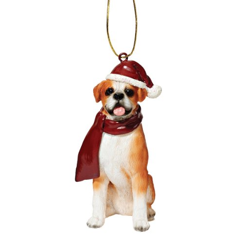 Design Toscano Boxer, Hunde-Christbaumornament