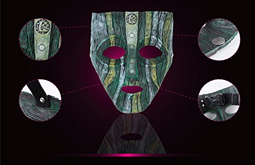 LOKI Grün Maske hochwertige QUALITÄT – handbemalt aus Kunst-Harz 500g schwer – Kostüm Karneval Fasching Halloween thematys® - 8