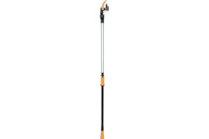 Fiskars Coupe-branches multifonctions à lame franche pour arbres et haies, Revêtement antiadhésif, Lames en acier/Manche en aluminium, Longueur: 1,6 m, Noir/Orange, UPX82, 1023625
