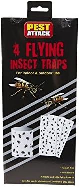4 x Flying Insect Glue Paper Traps Bugs Indoor Outdoor Patio Garden Pest.