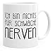 Produktbild Kaffee-Tasse Spruch Ich bin nichts für schwache Nerven MoonWorks® weiß unisize