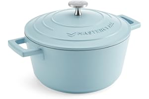 MASTER CLASS MasterClass Małe naczynie do zapiekania z pokrywką 2,5 l / 20 cm, lekkie odlewane aluminium, płyta indukcyjna i nadaje się do piekarnika, błękitne