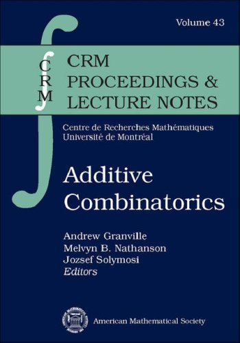 Additive Combinatorics (CRM Proceedings & Lecture Notes)