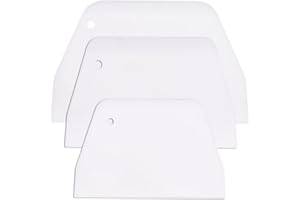 Hemoton Teigschaber aus Kunststoff, wiederverwendbar, für Pizzaschneider, Brot, Backwerkzeuge, Zuckerguss, Glättungswerkzeug (S+M+L), 3 Stück