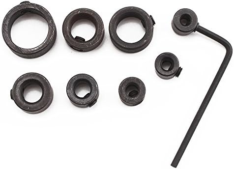 Iware 8pcs Drill Bits Depth Stop Ring Positioner Collars Locator Tool+Wrench