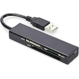 ednet 85241 , USB 2.0 Kartenleser , 4 Ports (MS, SD/SDHC, T-flash, CF) , Schwarz