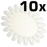 farbschablonen 10 Stück stabile Tip-Rondelle mit je 20 Nägeln in Naturfarbe