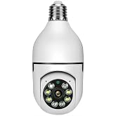 Coverzone E26 Ampul Kamera 5 MP WiFi 2,4 GHz 5 GHz Pan Eğim 10X Zoom Otomatik Takip Renk Gece Hareket Algılama 2 Y&ouml;nl&uuml; Ses SD