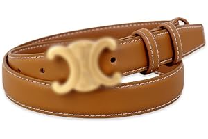 NOKDAL Ledergürtel Damen Gürtel Lang Damengürtel Verstellbarer Hüftgürtel Mode Taillengürtel Schmaler Gürtel Frauen Belt Women mit Goldener Hohlschnalle für Jeans,Freizeithosen,Kleider.