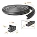 Mombella® Safe Edge and Corner Cushion Bumpers Value Kit (16ft Edge + 4 Corners), Home Safety Furniture Edge Corner Protectors, Child Proofing Table Edge & Corner Guards - 3 Colors Options (Black)