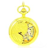 MC-BLL-Pocket Watch Phoenix ausgehöhlten lokalen Gold Retro Taschenuhr mechanische Taschenuhr männlichen und weiblichen Studenten Alten antiken Tisch, Zifferblatt Durchmesser: 4,7 cm