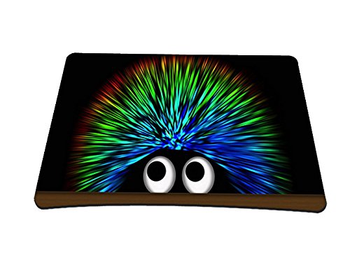 Silent Monsters Gaming und Office Mauspad 24 x 20 cm, Mousepad Design hedgehog 2