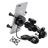 5V 2.1A puerto USB (con casquillo impermeable) ofrecer seguros de batería al montar en la moto. Universalmente aptos para la mayoría 9-30V motocicleta, bicicleta eléctrica, scooter, ATV.