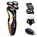 4 IN 1 Best Christmas Gift SEGURO® 4D Waterproof Satiny Smooth Electric Shaver Wet/Dry for Men With Nose Trimmer/Hair Clipping Comb/Facial Cleaner