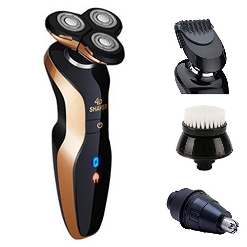 4 IN 1 Best Christmas Gift SEGURO® 4D Waterproof Satiny Smooth Electric Shaver Wet/Dry for Men With Nose Trimmer/Hair Clipping Comb/Facial Cleaner