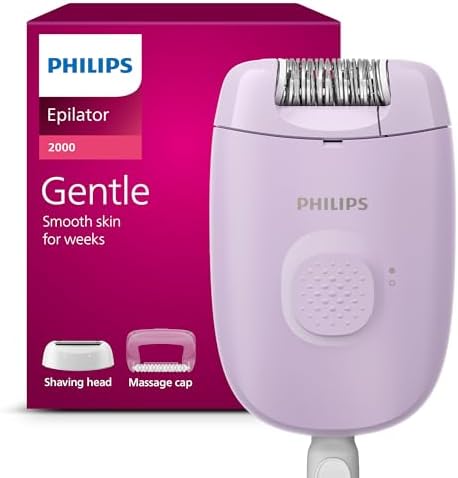 Philips epilatore Serie 2000, epilatore da donna con filo per corpo e zone sensibili, epilazione e rasatura, modello BRE237/00