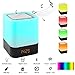 Produktbild 5 in 1 Nachttischlampe, Lichtwecker mit Bluetooth Lautsprecher und Touch, LED dimmbare farbwechsel Tischlampe Touchlampe Stimmungslicht Wecker, mp3 player, Freisprecheinrichtung-EINWEG