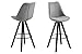 Produktbild AC Design Furniture Nadia Barhocker, Stoff, Light Grey/Black, 55 x 48,5 x 111,5 cm