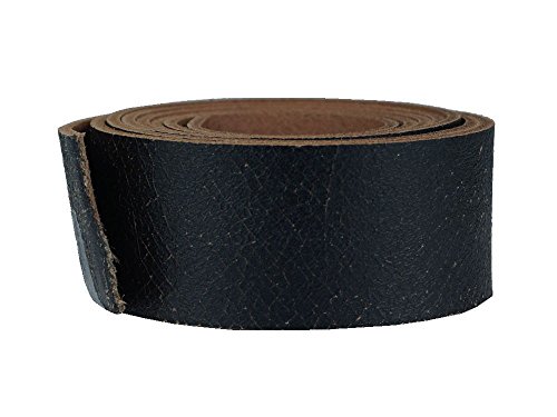 Lederriemen Rindsleder 'Craquelé' mit schönem Used Effekt, 3mm dickes Rindleder, Breite:4cm breit, Farbe:schwarz/braun