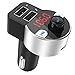 Produktbild GST Bluetooth FM Transmitter für Autos, kabelloser Auto-Transmitter-Empfänger mit Freisprechfunktion und doppeltem USB-Autoladeanschluss