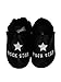 Silly Souls- Soft Sole Leather Baby Boy or Girl Shoes (0-6 Months, Rock Star-Black)