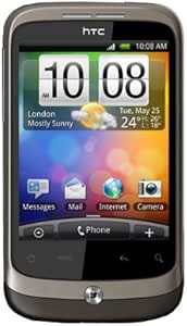 HTC Wildfire Smartphone (5MP, soziale Netzwerke, Android 2.1, ohne Branding) metal moccha